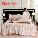 Axyaa Tencel Summer Quilt Set - Cool Silk Single-Piece Printed Quilt