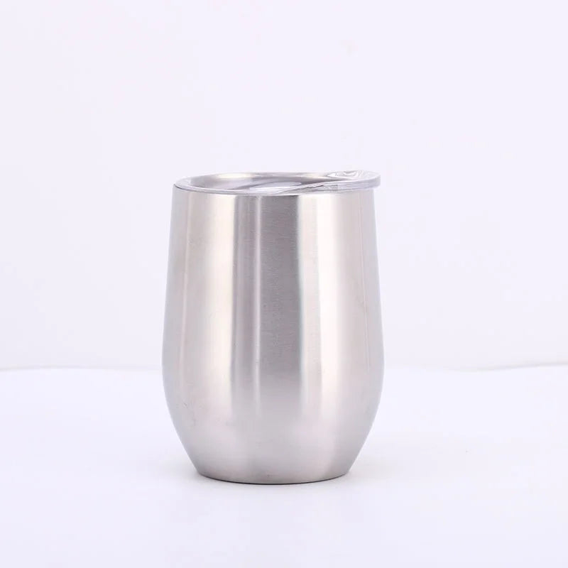 Axyaa Stainless Steel Thermos Bottle, 12oz Eggshell Cup for Travel, Office, School