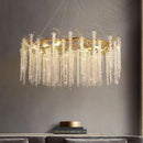 Axyaa Gold Branch Crystal LED Pendant Chandeliers for Living, Dining, Kitchen, Bedroom