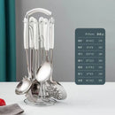Axyaa Nordic Kitchen 7-Piece Stainless Steel Utensil Set with Ceramic Handles