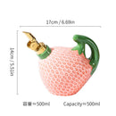Axyaa Ceramic Strawberry Oil Pot Seasoning Jar Sugar Chili Soy Sauce Bottle