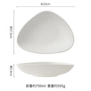 Axyaa Circular Triangle Ceramic Bowl Set for Molecular Cuisine, Salad, Dessert, and Soup