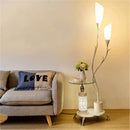 Nordic Vertical Floor Lamp with Coffee Table for Bedroom Living Room Study Sofa Bedside