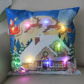 Axyaa LED Xmas Throw Pillows 18x18 inch - Cartoon Christmas Decoration