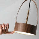 Axyaa Modern Nordic Wood Grain Chandelier for Restaurant and Bedroom
