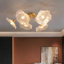 Axyaa Nordic Glass Flower Pendant Light for Home Decor and Restaurant Ambiance