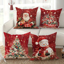 Christmas Pillowcase Set by Axyaa - Festive Sofa Cushion Covers for Home Decor