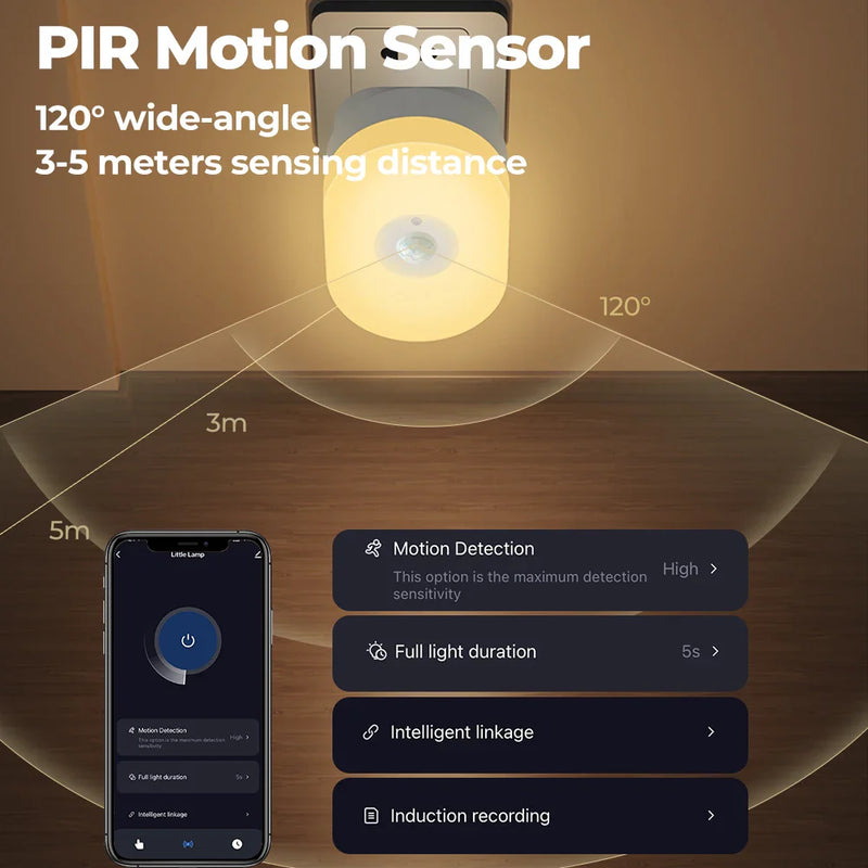 Axyaa Smart LED Night Light with Motion Sensor and Voice Control