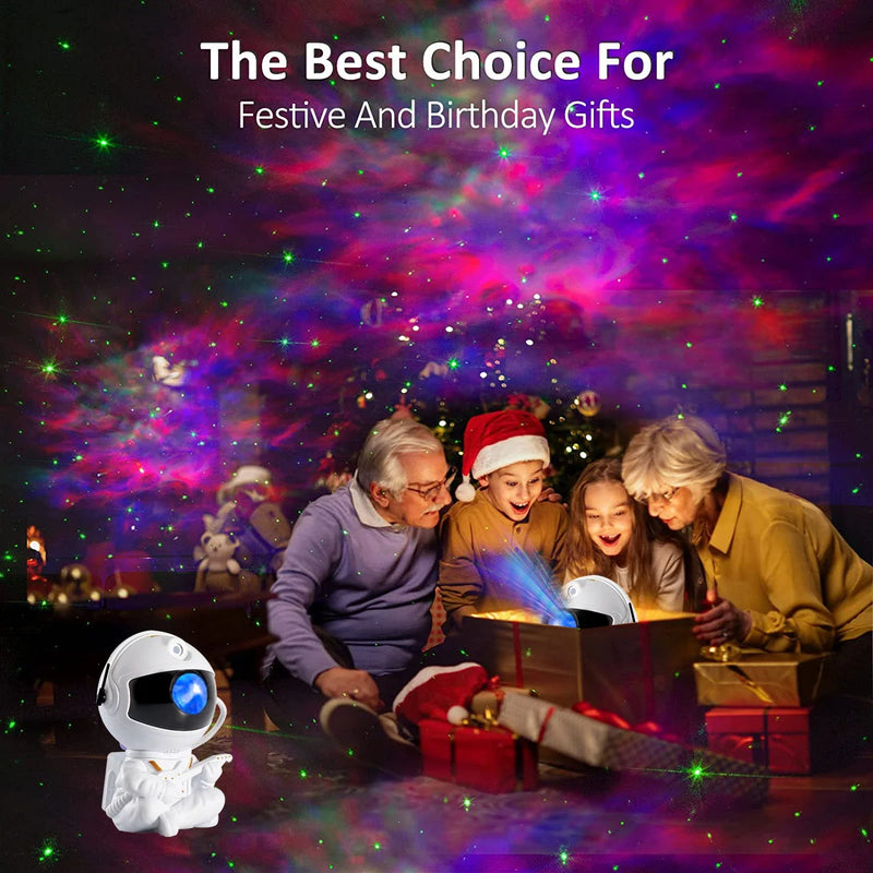 Axyaa Starry Projector Night Light: Astronaut Galaxy Sky Lamp for Home Decor, Kids Gift
