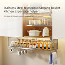 Stainless Steel Under Shelf Hanging Basket by Axyaa for Kitchen & Bathroom Organization