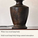 Axyaa Solid Wood Fabric Desk Lamp LED Lighting Elegant Design