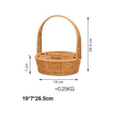 Axyaa Handwoven Storage Basket - 6 Styles for Vegetables, Flowers, Plants, Snacks & Picnics