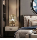 Axyaa Bamboo Rattan Woven Table Lamp - Retro Decorative Bedside Lighting