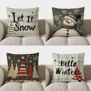 Axyaa Let It Snow Christmas Starry Tree Throw Pillow Cover