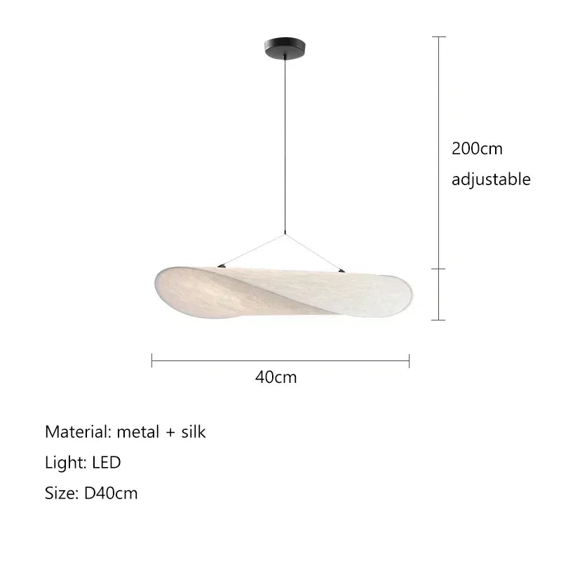 Axyaa Silk Pendant Chandelier: Modern Dining Room Hanging Light Fixtures