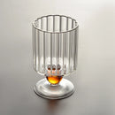 Axyaa Nordic Ripple Style Beaded Stem Wine Glasses Goblet Vintage Drinking Glass Cup