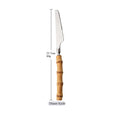 Axyaa Bamboo Handle Stainless Steel Cutlery Set - Complete Dinnerware Flatware