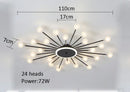 Axyaa Modern Glass Chandelier LED Lighting Fixture for Living Room, Bedroom, Kitchen