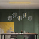 Luxury Maple Leaf Staircase Pendant Chandelier by Axyaa: Elegant Home Decor for Duplex Villa