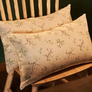 Axyaa Flower Pattern Linen Cotton Pillow Covers for Home Decor
