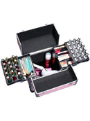 Makeup Train Case with Adjustable Dividers by Axyaa
