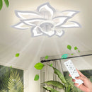 Axyaa Luxury Lotus Ceiling Fan Light 6-speed Remote Control Bedroom Fan