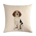 Axyaa Pug Pet Dog Pattern Cotton Linen Throw Pillow Cover for Home Decor