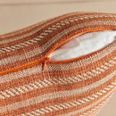 Orange Linen Tassels Cushion Cover by Axyaa: Decorative Pillow for Living Room, Bed, Sofa