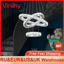 Axyaa Crystal Ring Chandelier Pendant Lights for Dining Room and Hotel Decor