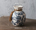 Axyaa Blessing Bag Style Ceramic Vase: New Chinese Decor for Living Room & Dining Table