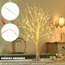 LED Birch Tree Light Warm White USB Battery Power Decorative Tree for Christmas Axyaa