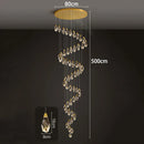 Axyaa Crystal Chandelier Stair Pendant Living Room Pendant Lights Interior Lighting
