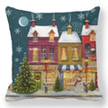Axyaa Santa Print Pillowcase for Christmas and New Year Decor