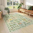 Floral Print Luxury Living Room Rug by Axyaa