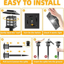 Axyaa Solar LED Pathway Lights - Bright Outdoor Waterproof Garden Decor for Landscape and Driveway