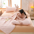 Axyaa Floral Print Quilted Comforter: Soft Single Double Blanket for Bed