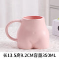 Axyaa Ceramic Creativity Butt Coffee Mugs 350ml Heat Resistant Porcelain Travel Cup
