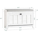 Axyaa Flip-Drawer Shoe Bench with Seat Cushion: Compact Entryway & Hallway Storage