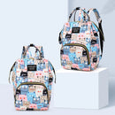 Axyaa Cartoon Backpack Diaper Bag with Insulated Mommy Bottle Storage
