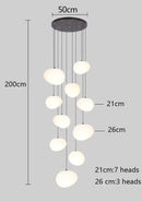 Axyaa Nordic Cream Pebble Chandelier for Dining Room, Staircase & Indoor Lighting