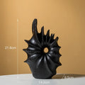 Axyaa Conch Shape Ceramic Vase for Home Decoration