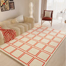 Axyaa Plush Red Carpet Rug: Thick, Fluffy, Washable for Living Room, Bedroom, or Cloakroom