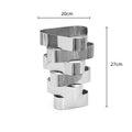 Axyaa Geometric Metal Vase for Creative Flower Arrangements