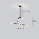 Axyaa Black Ceiling Chandelier with Remote Control - Modern Minimalist Kitchen and Dining Room Lighting