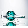 Green Glass Gyroscope Vase by Axyaa - Creative Desk Decoration & Floral Arrangement