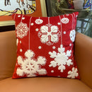 Axyaa Christmas Theme Embroidered Pillow Cushion Cover
