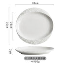 Axyaa Ceramic White Steak Plate Spaghetti Set - High-Value Club Tableware
