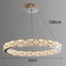 Axyaa Crystal Chandelier, Luxury Pendant Light for Living and Dining Room