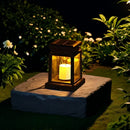 Axyaa Solar Lantern: Decorative Outdoor Candle Lamp with Auto On/Off - Waterproof Garden/Patio Decor