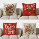 Axyaa Heart Flowers Wicker Basket Pillow Cover for Sofa, Bedroom, Car